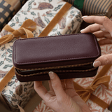 Schmuckschatulle zum Reisen | Dunkelrot