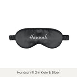 Schlafmaske mit Personalisierung | Schwarz